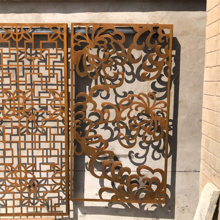 Corten Steel Outdoor Decorative Screen Panel