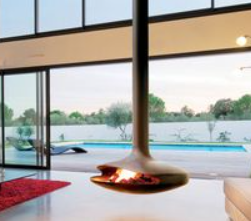 回転式屋内吊り暖炉薪暖炉