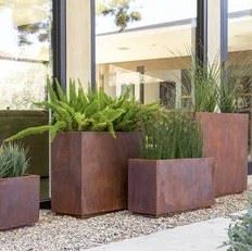 Rustique Radiance Corten Steel Flowerpot