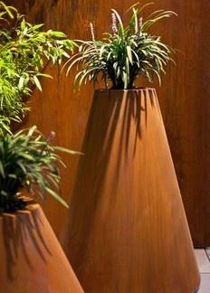 Rustique Radiance Corten Steel Flowerpot