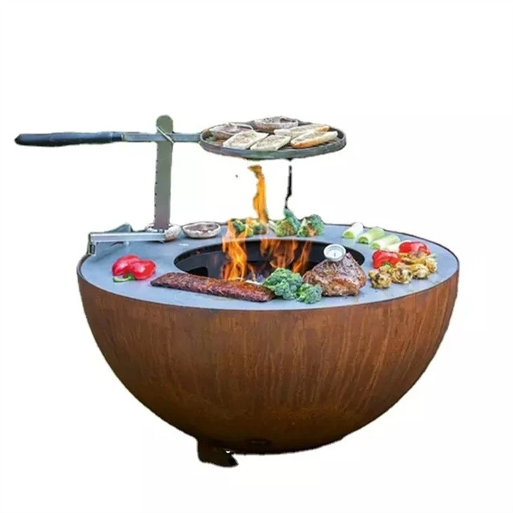 Wood Fired Outdoor Barbecue Grill