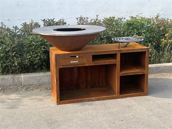屋外用コルテンスチールグリル